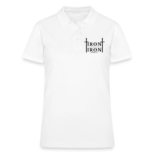 Iron Sharpens Iron - Proverbs 27:17 (Black & Grey) - Women's Pique Polo Shirt