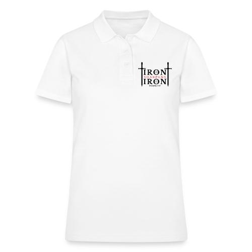 Iron Sharpens Iron - Proverbs 27:17 (Black & Red) - Women's Pique Polo Shirt