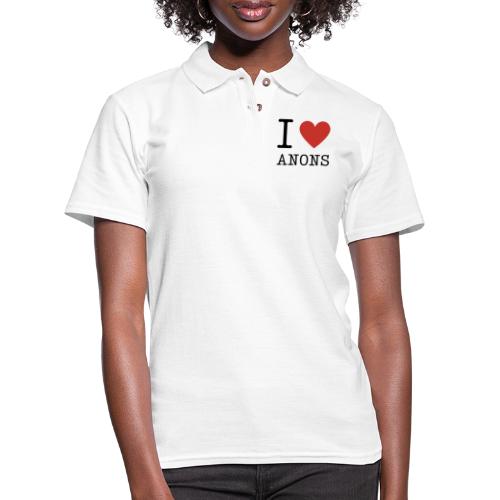 I <3 ANONS - Women's Pique Polo Shirt