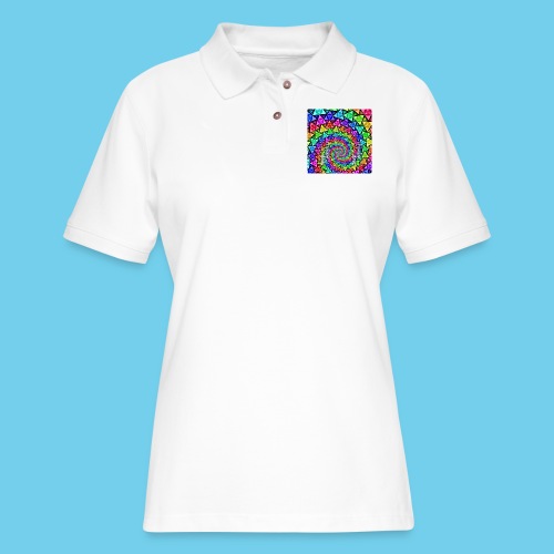 Deckwalker Triangular Infinity jpg - Women's Pique Polo Shirt