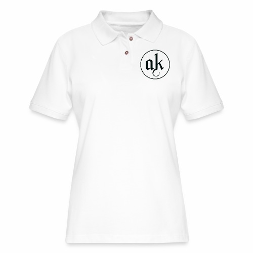 AK LOGO Black - Women's Pique Polo Shirt