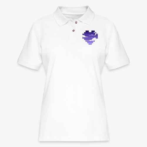 Night Sky Heart - Women's Pique Polo Shirt