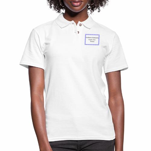 Franklin Mass townie certificate of authenticity - Women's Pique Polo Shirt