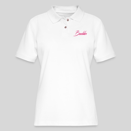 Pink Beebles Logo - Women's Pique Polo Shirt