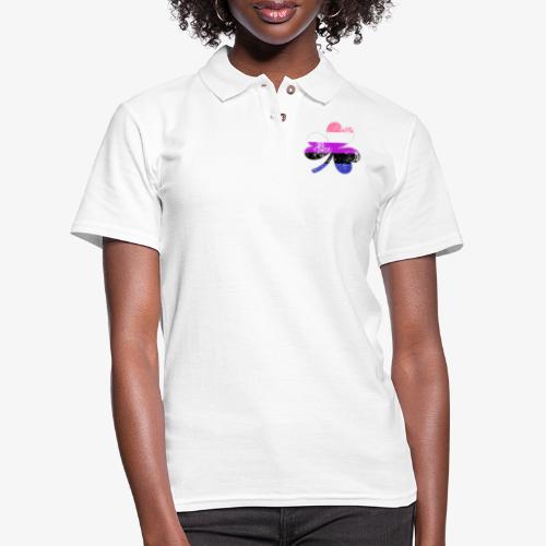 Genderfluid Shamrock Pride Flag - Women's Pique Polo Shirt