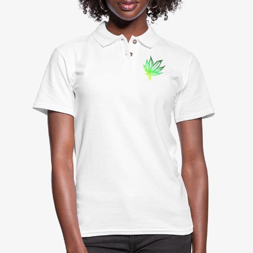 green leaf - Women's Pique Polo Shirt