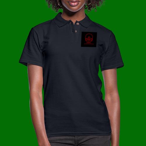 SPC Logo Black/Red - Women's Pique Polo Shirt