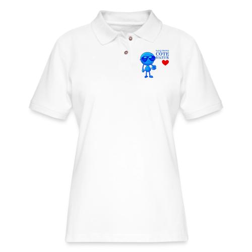 Smoon City_Saint Tropez Côte d'Azur - Women's Pique Polo Shirt