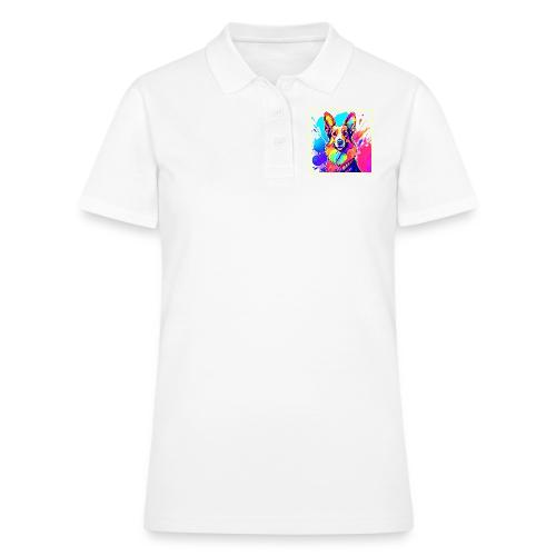 Rainbow Corgi: Pop Art Puppy Joy - Women's Pique Polo Shirt
