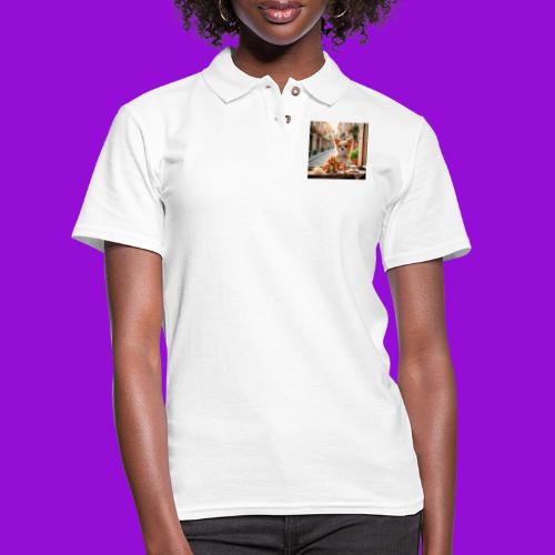 Morning coffee Chihuahua - Women's Pique Polo Shirt