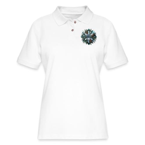 Intricate Frozen Evergreen T-Shirt - Women's Pique Polo Shirt