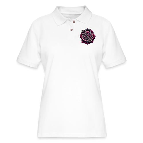 You Hold the Key to My Heart Rose Lock T-Shirt - Women's Pique Polo Shirt