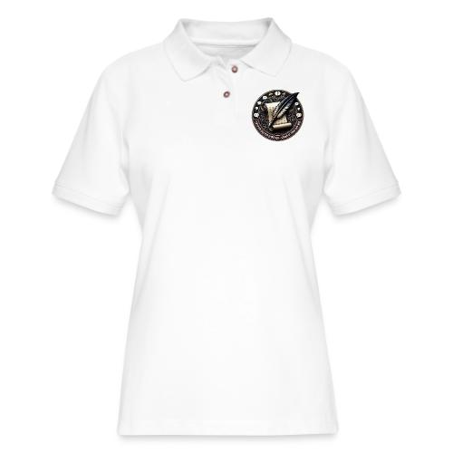 Certified Dad Pun Dispenser T Shirt - Women's Pique Polo Shirt