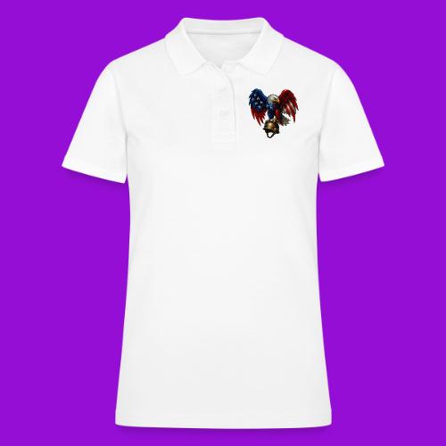 American Flag Bald Eagle - Helmet - Women's Pique Polo Shirt
