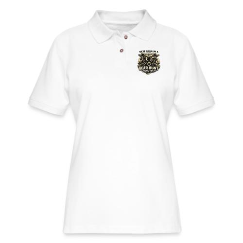 BEAR HUNT - Women's Pique Polo Shirt