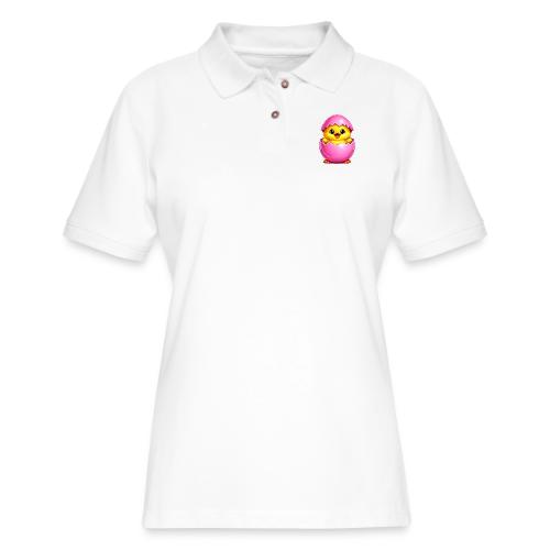 Easter Chick Pink - Women's Pique Polo Shirt