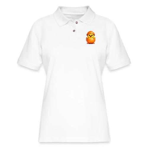 Easter Chick Orange - Women's Pique Polo Shirt
