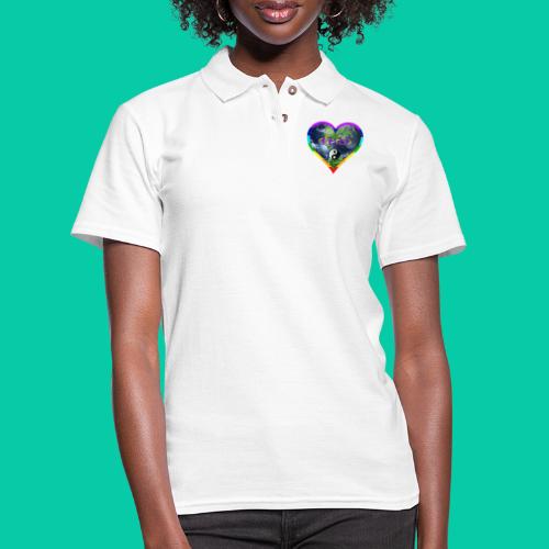 LOVE & LIGHT - Women's Pique Polo Shirt