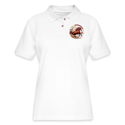 Year of the Horse T Shirt, Lunar New Year Gift - Women's Pique Polo Shirt