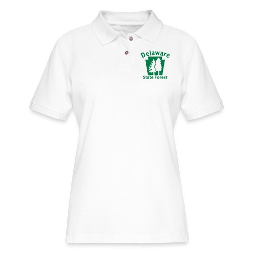 Delaware State Forest Keystone (w/trees) - Women's Pique Polo Shirt