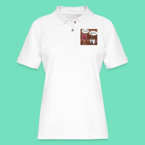 coffee v wine - Women's Pique Polo Shirt