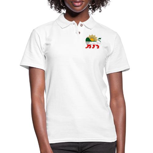Lion and Sun Flag 2 - Women's Pique Polo Shirt