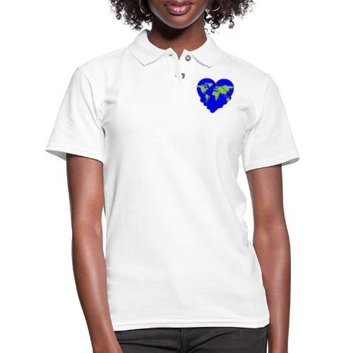 World United in Love - Women's Pique Polo Shirt