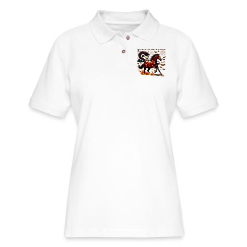Year of the Horse Victory T Shirt, Lunar New Year - Women's Pique Polo Shirt