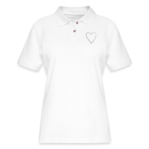 Heart Sweater and Tee - Women's Pique Polo Shirt