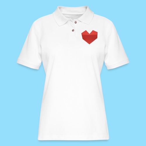 Mighty Aphrodite Heart - Women's Pique Polo Shirt