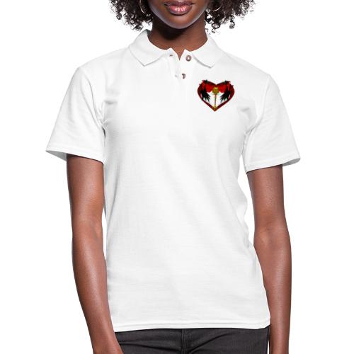 Angela's Valentine Heart - Women's Pique Polo Shirt