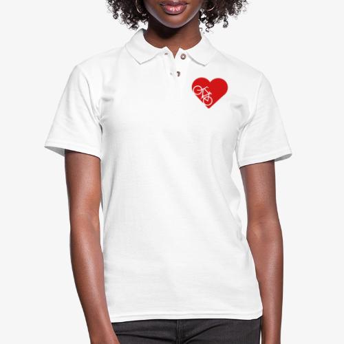Bike in heart - Women's Pique Polo Shirt