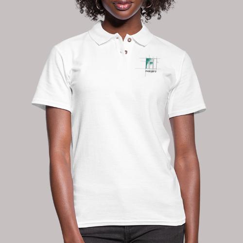 Manjaro Logo Draft - Women's Pique Polo Shirt