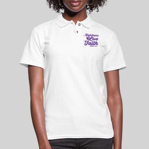 FF RIGHTEOUS PURPLE - Women's Pique Polo Shirt