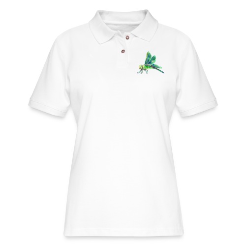 green dragonfly - Women's Pique Polo Shirt