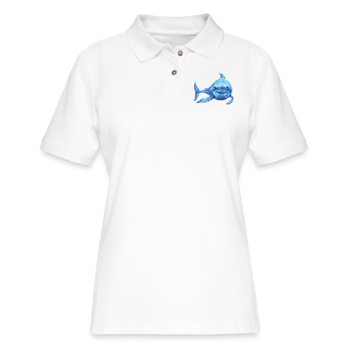 sharp shark - Women's Pique Polo Shirt