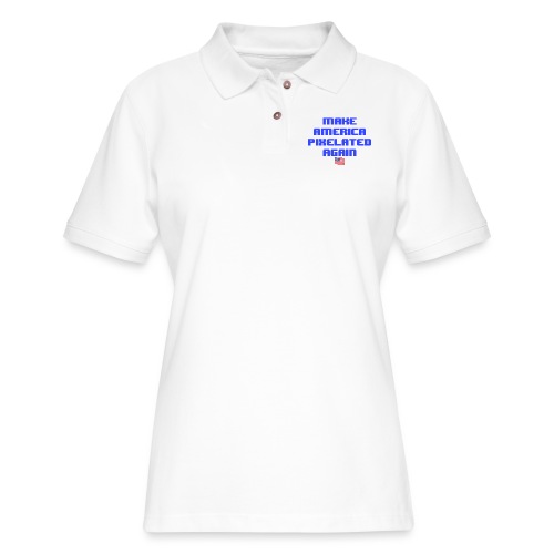 Pixelated America - Women's Pique Polo Shirt