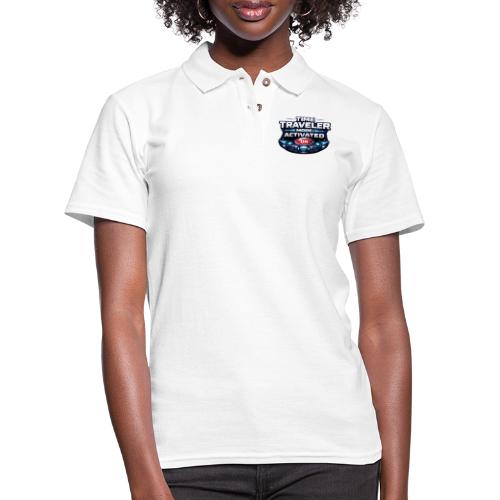 Time Traveler Mode – Futuristic Neon Sci-Fi Tee - Women's Pique Polo Shirt