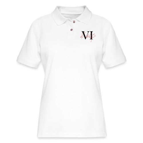 VI Kings Black/Red - Women's Pique Polo Shirt