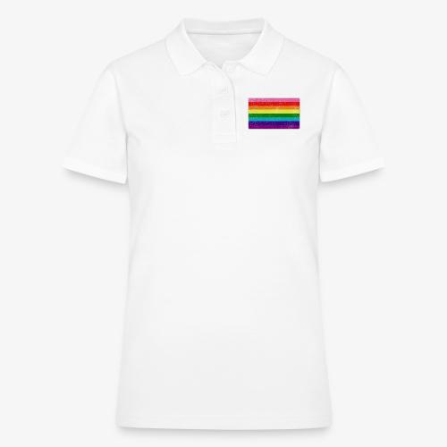 Distressed Original LGBT Gay Pride Flag - Women's Pique Polo Shirt
