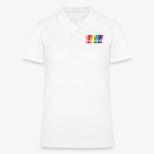 Distressed Gilbert Baker LGBT Pride Exclamation - Women's Pique Polo Shirt