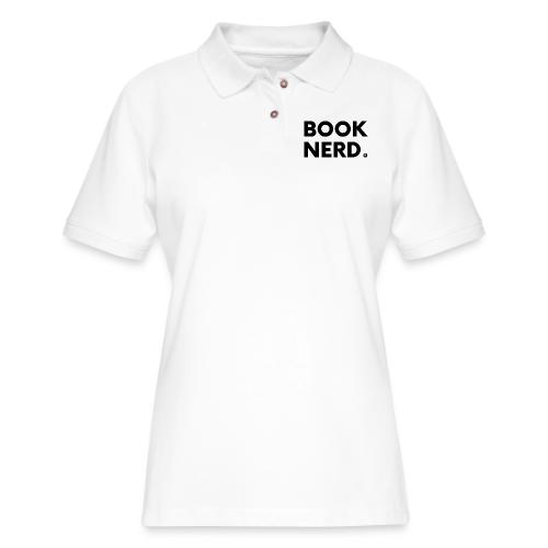 Book Nerd in Black - Women's Pique Polo Shirt