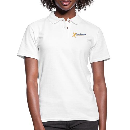 White apparel Front/Back - Women's Pique Polo Shirt