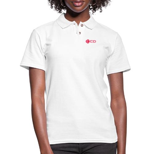 CD3D White Front/CinemaDraft Logo Back - Women's Pique Polo Shirt