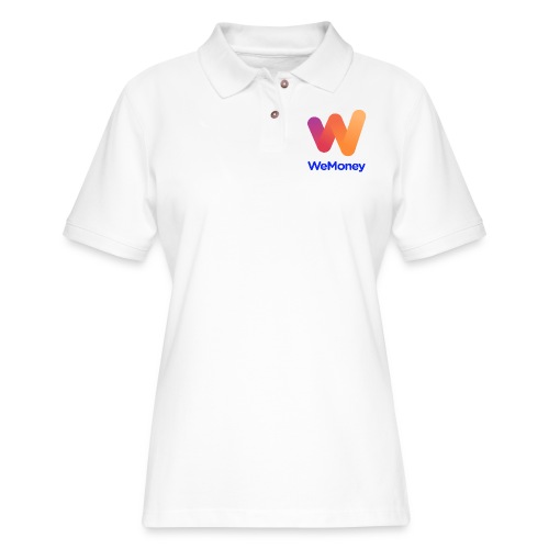 WeMoney Square New Blue - Women's Pique Polo Shirt