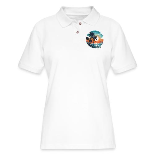 Vintage Summer Vibes - Women's Pique Polo Shirt