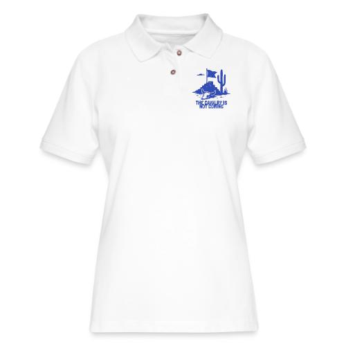 The Cavalry is Not Coming - Blue - Women's Pique Polo Shirt