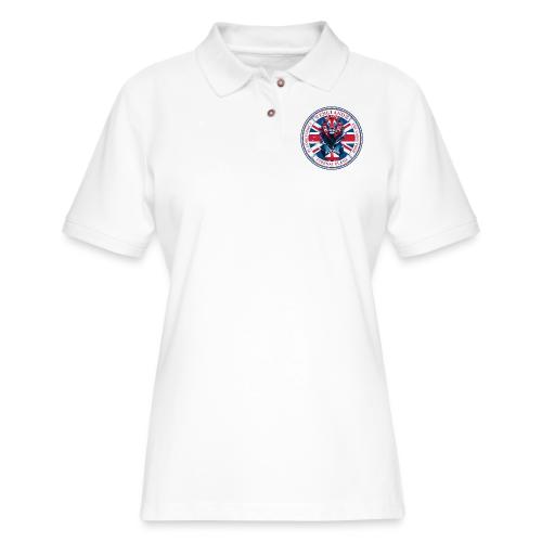 England Lion Emblem T Shirt, Flag Pride Gift - Women's Pique Polo Shirt