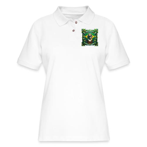 Brazil Jaguar Glory T-Shirt, Flag Pride Badge Gift - Women's Pique Polo Shirt