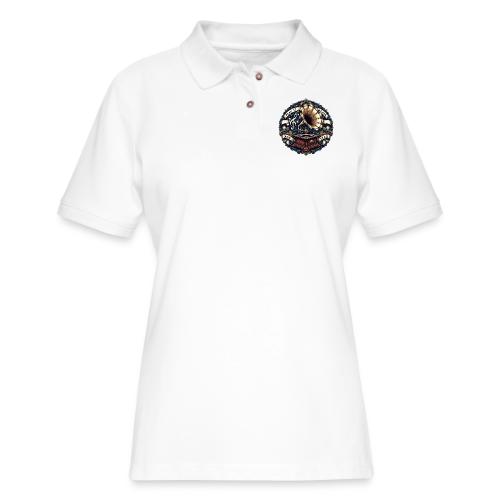 Ornate Phonograph T-Shirt - Women's Pique Polo Shirt